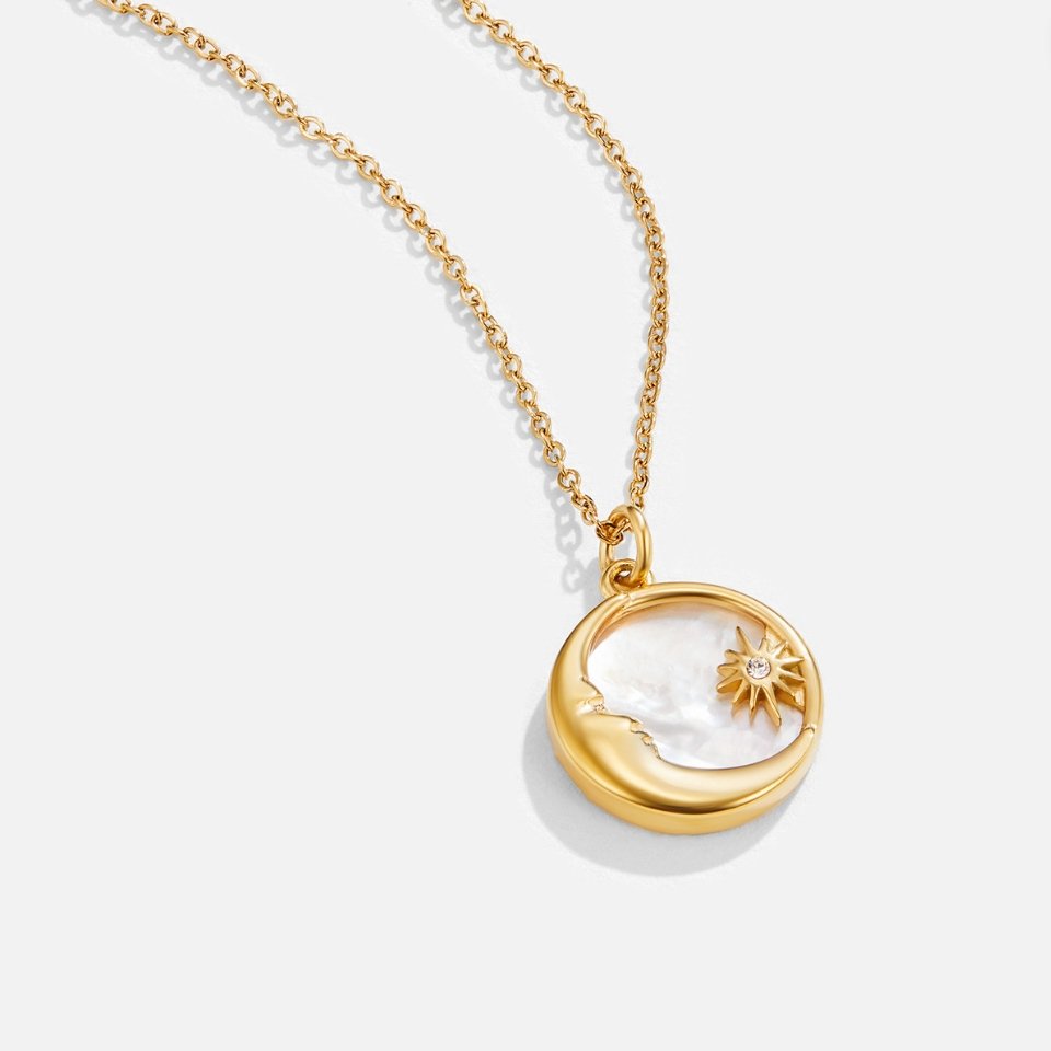 Dreaming in the Clouds Moon & Star Necklace