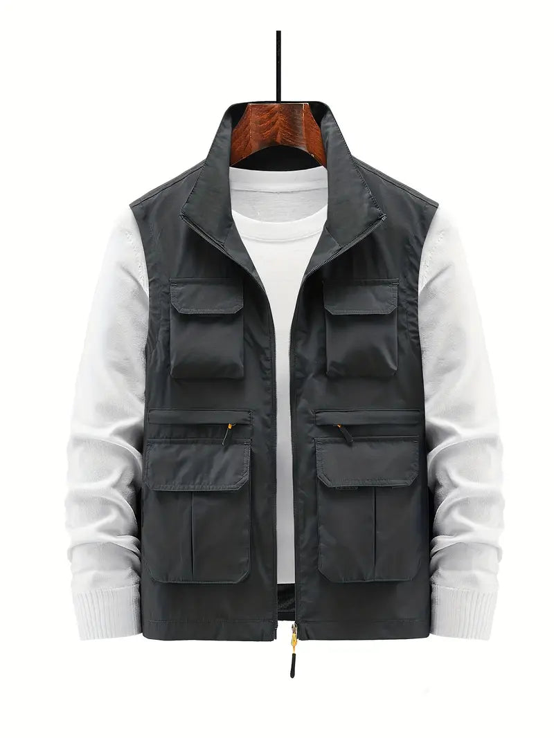 Men's Vest Multi with Pockets with Zipper
