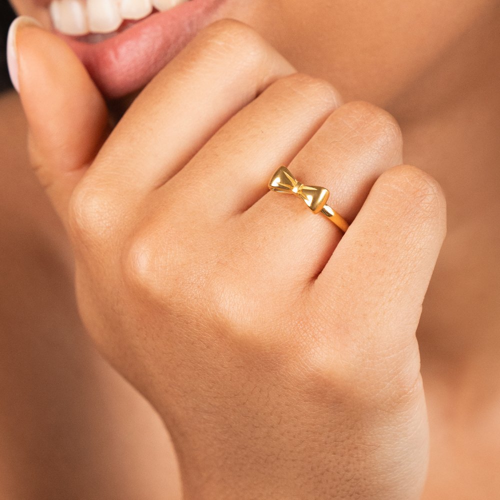 Ellie Gold-Tone Bow Ring