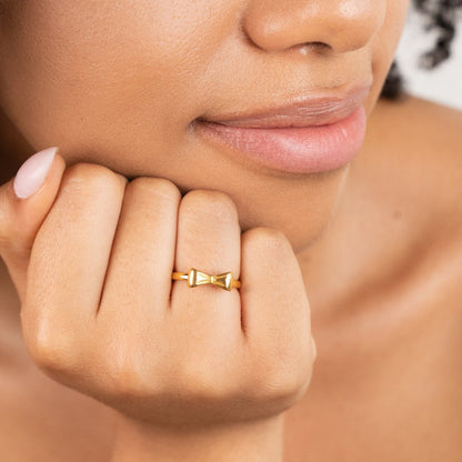 Ellie Gold-Tone Bow Ring