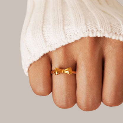 Ellie Gold-Tone Bow Ring