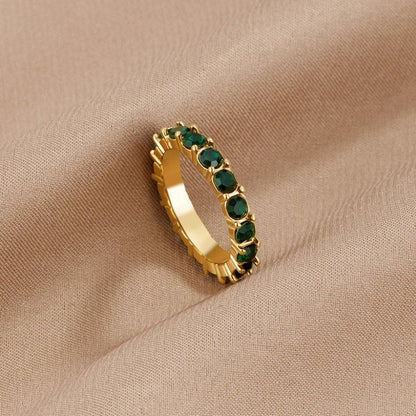 Emerald Green Beauty Crystal Ring