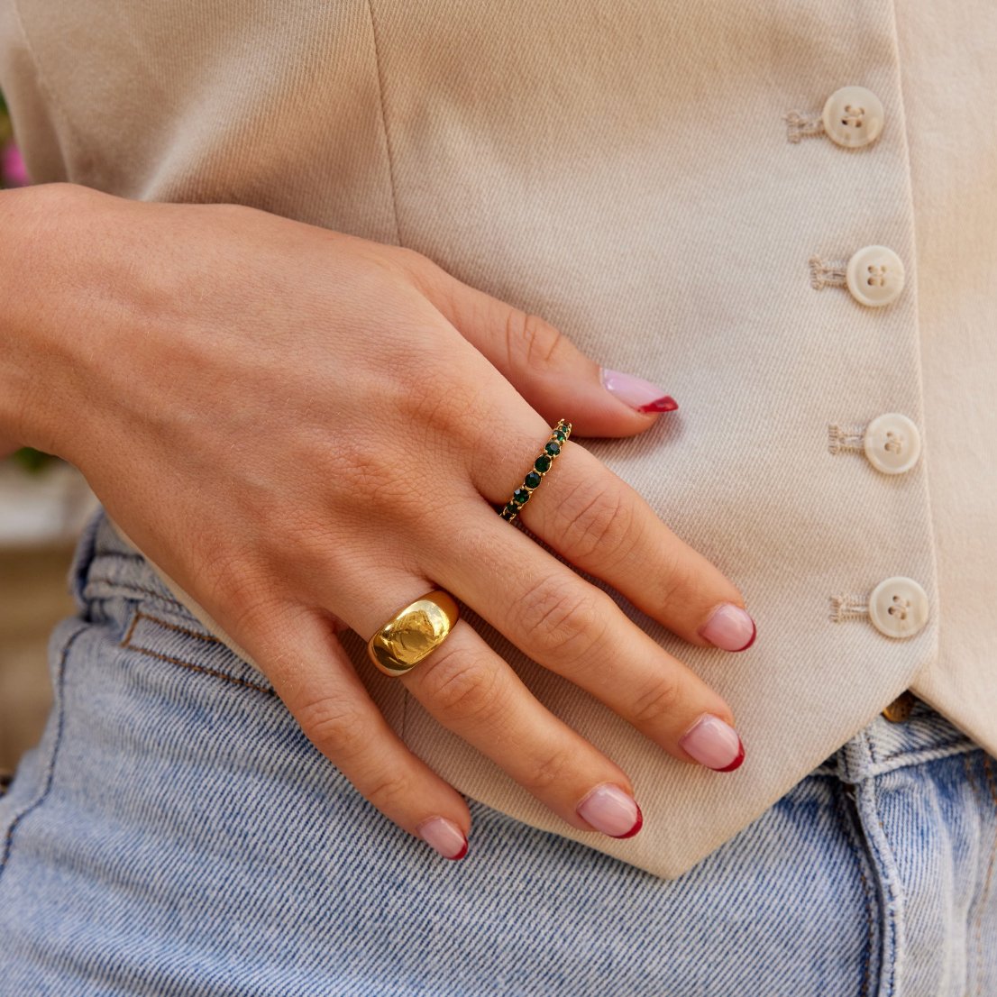 Emerald Green Beauty Crystal Ring