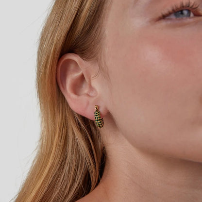 Emerald Green Beauty Hoop Earrings