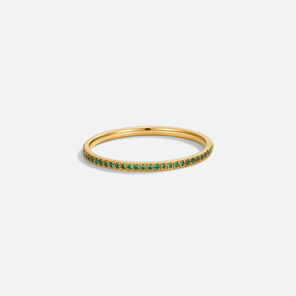 Emerald Green Eternity Crystal Ring