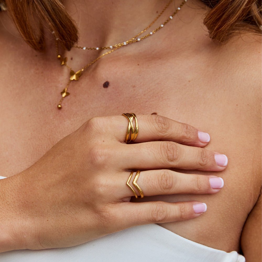 Entwined Maisie Gold-Tone Ring