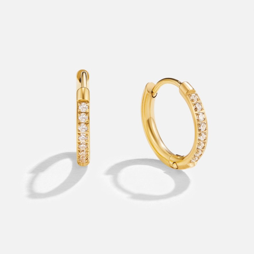Eternity Hoop Earrings (Gold-Tone)