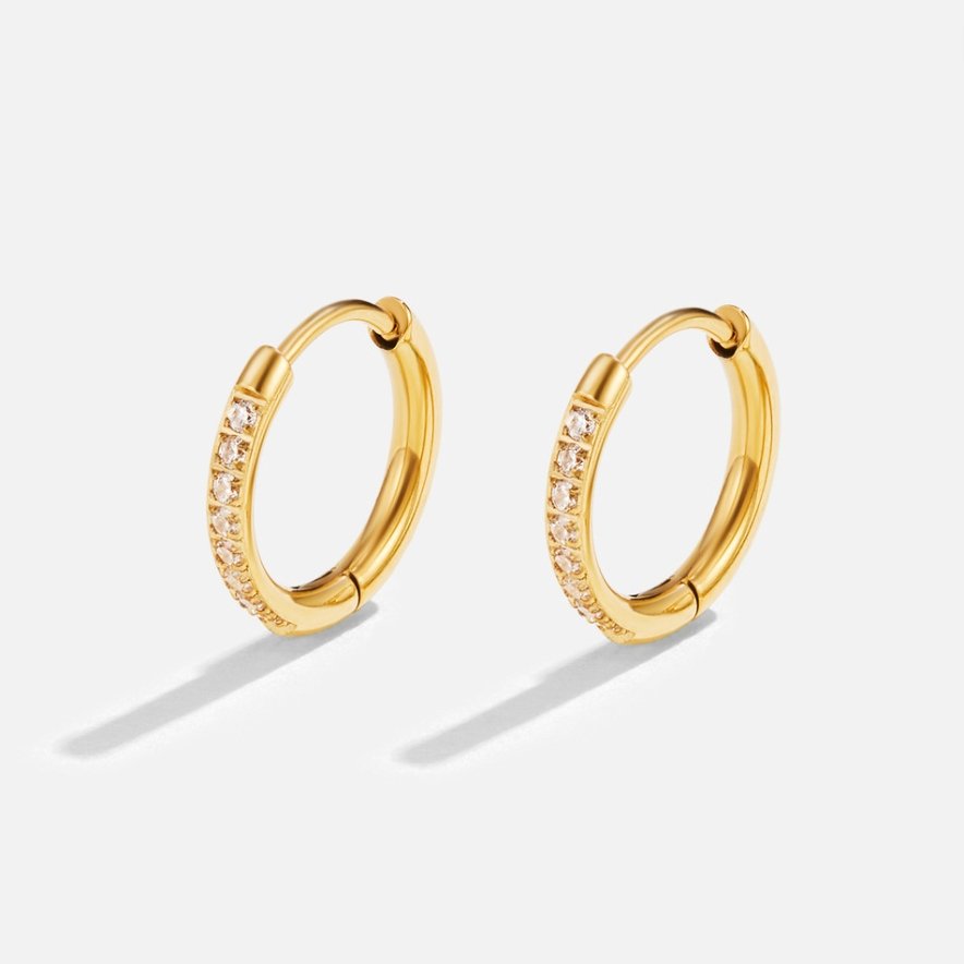 Eternity Hoop Earrings (Gold-Tone)