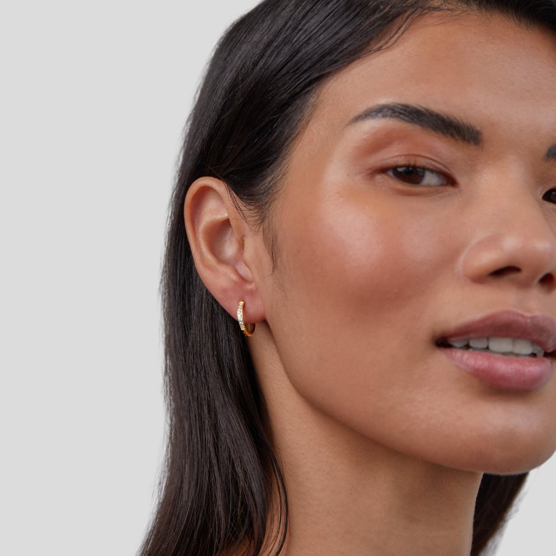 Eternity Hoop Earrings (Gold-Tone)
