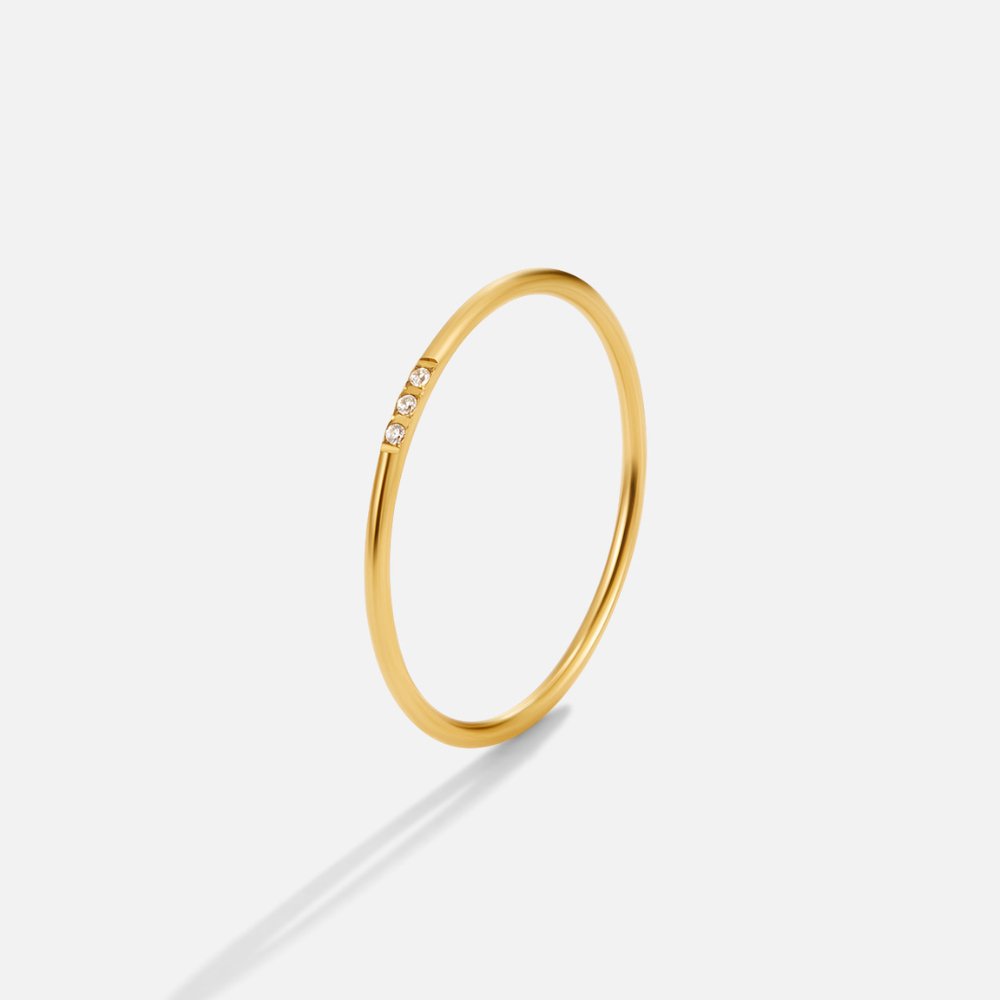 Eula Gold-Tone & Crystal Band Ring