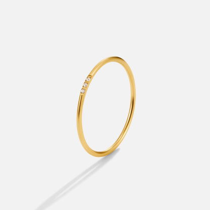 Eula Gold-Tone & Crystal Band Ring