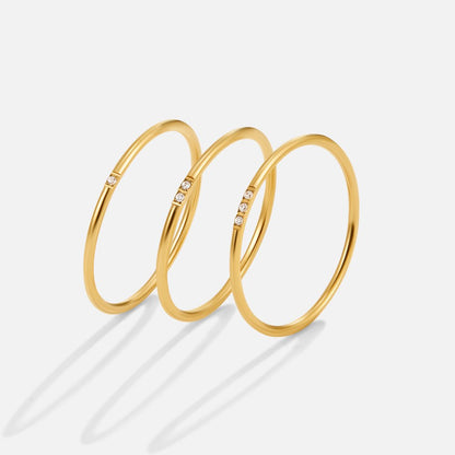 Eula Gold-Tone & Crystal Band Ring