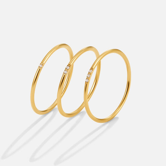 Eula Gold-Tone & Crystal Band Ring
