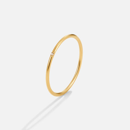 Eula Gold-Tone & Crystal Band Ring Set