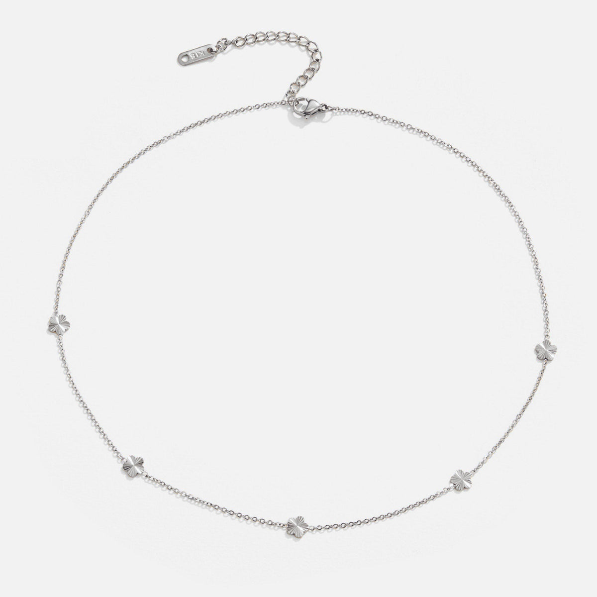 Flower Power Silver-Tone Chain Necklace