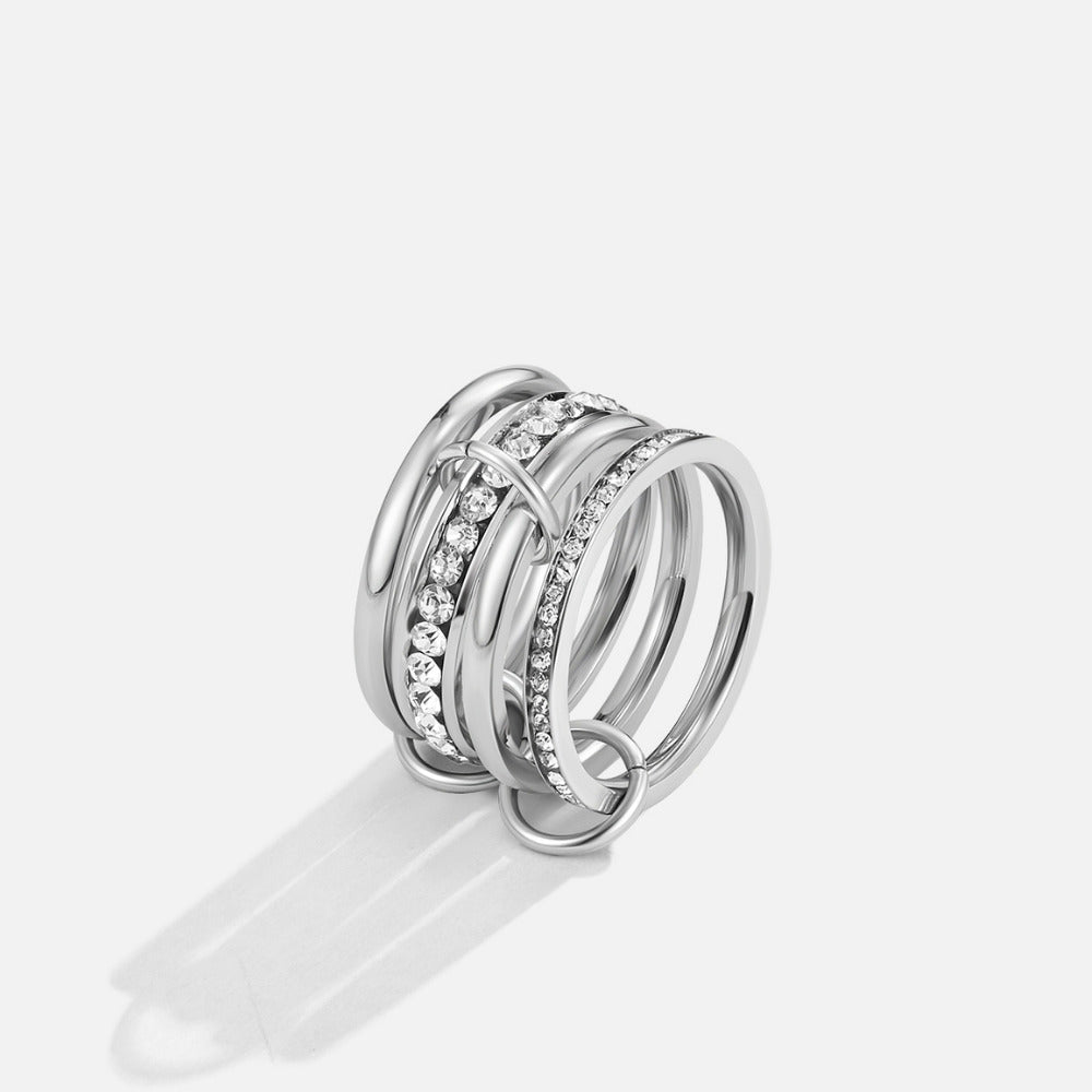 Forever Link Crystal & Silver-Tone Ring