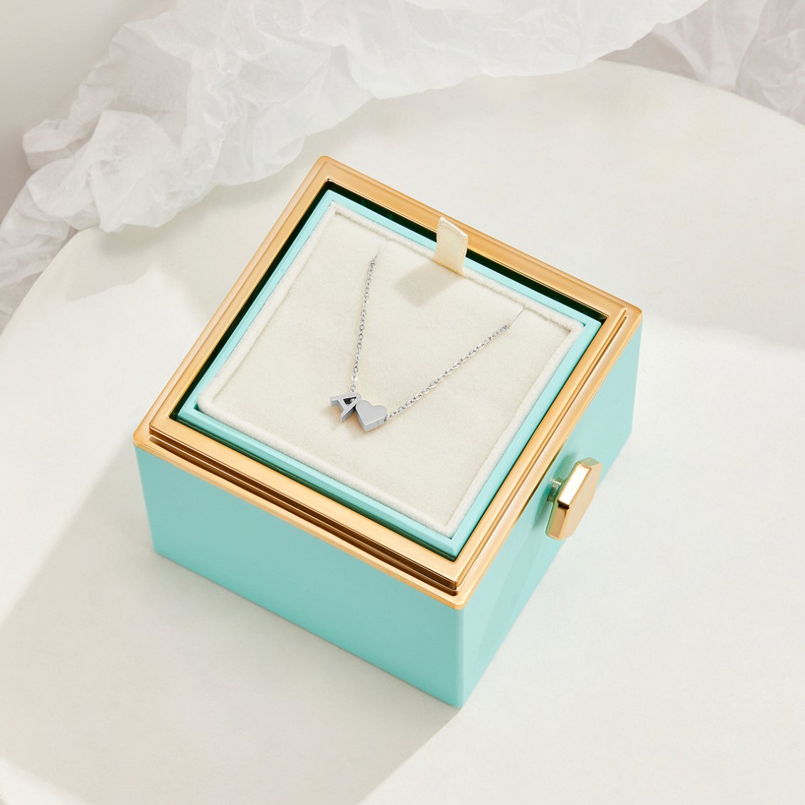 Forever Love & Letter Silver-Tone Necklace