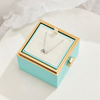 Forever Love & Letter Silver-Tone Necklace