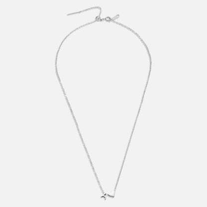 Forever Love & Letter Silver-Tone Necklace