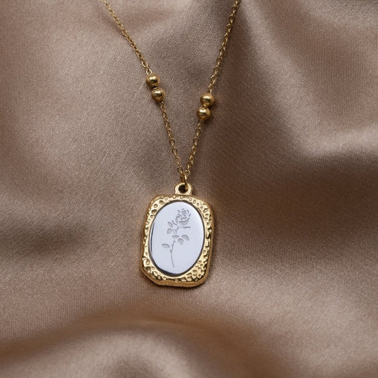 Fragile Love Rose Necklace