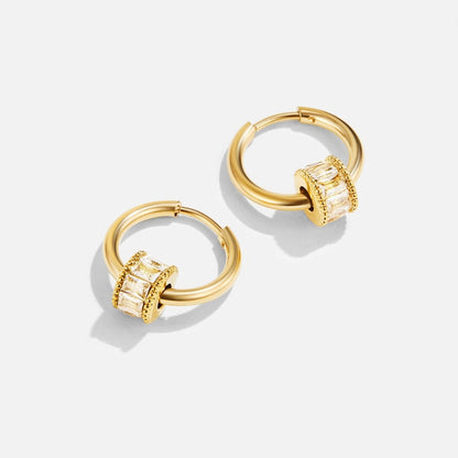 Gigi Crystal Gold-Tone Hoop Earrings