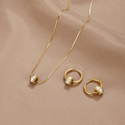 Gigi Crystal Gold-Tone Hoop Earrings