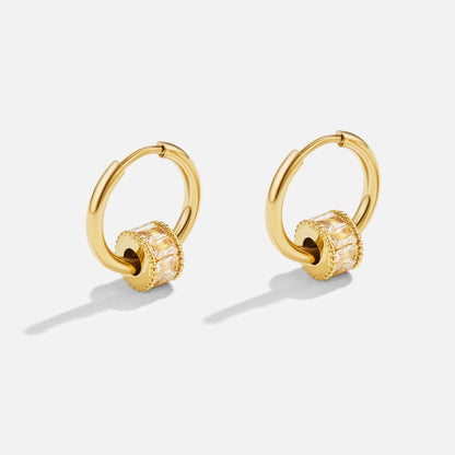 Gigi Crystal Gold-Tone Hoop Earrings