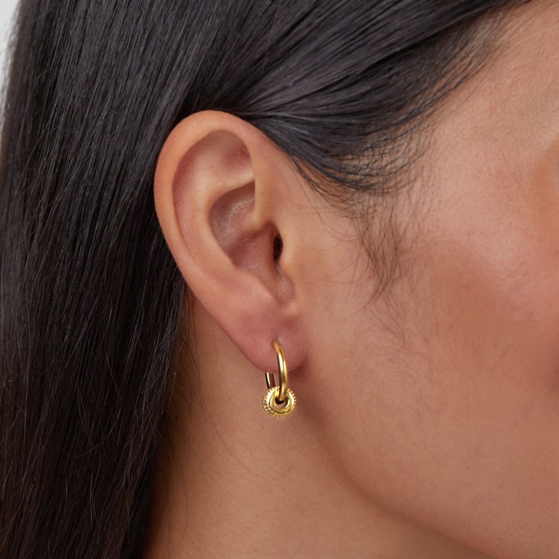 Gigi Crystal Gold-Tone Hoop Earrings