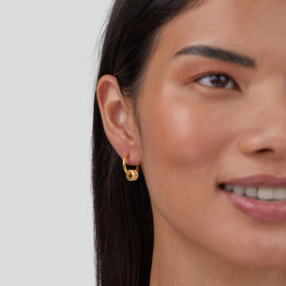 Gigi Crystal Gold-Tone Hoop Earrings