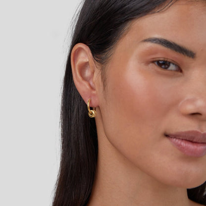 Gigi Crystal Gold-Tone Hoop Earrings