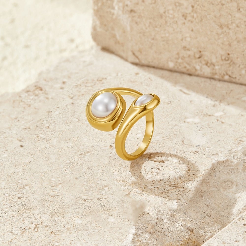 Gold-Tone Amara Pearl Wrap Ring