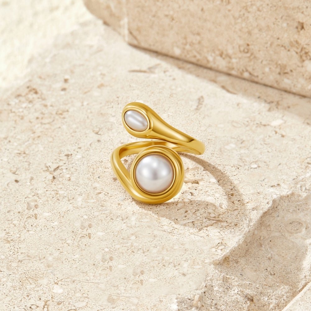 Gold-Tone Amara Pearl Wrap Ring