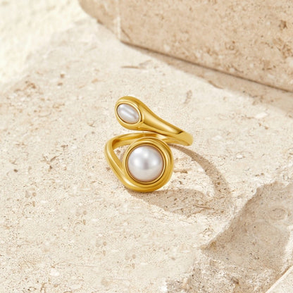 Gold-Tone Amara Pearl Wrap Ring