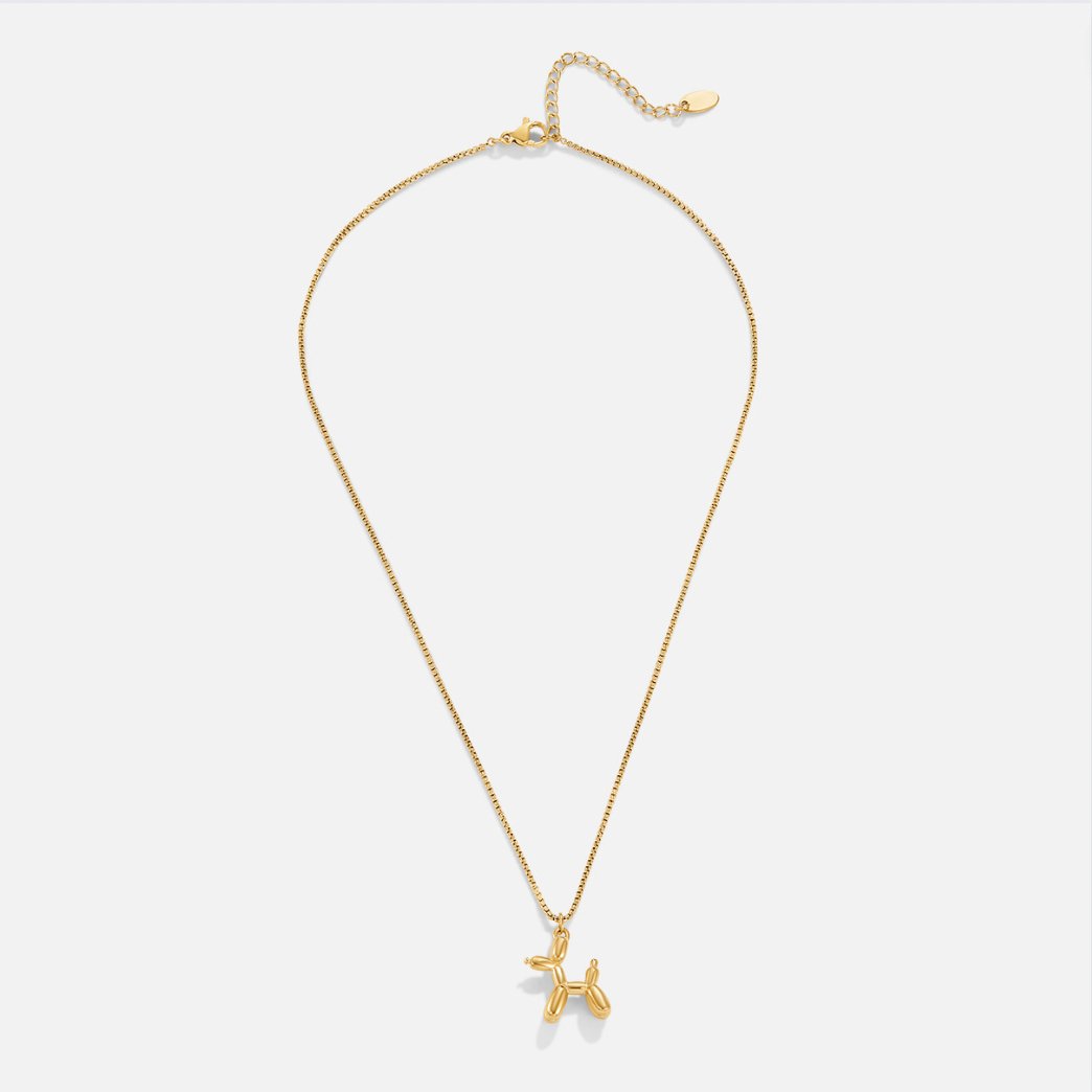 Gold-Tone Balloon Animal Necklace