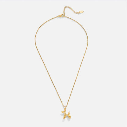 Gold-Tone Balloon Animal Necklace
