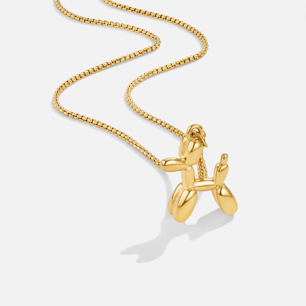 Gold-Tone Balloon Animal Necklace