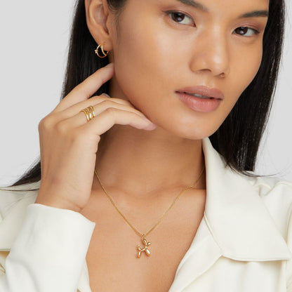 Gold-Tone Balloon Animal Necklace