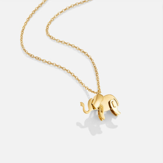 Gold-Tone Elephant Necklace