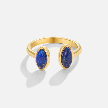 Gold-Tone Lapis Blue Wrap Ring