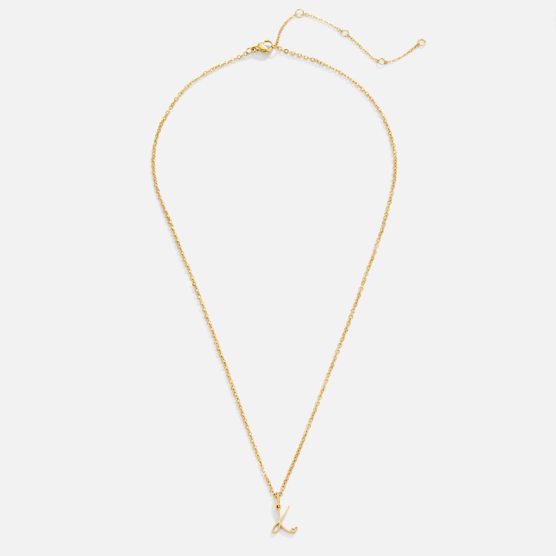 Gold-Tone Letter Heart Necklace