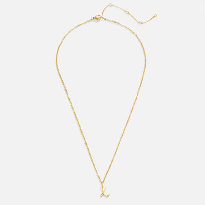 Gold-Tone Letter Heart Necklace
