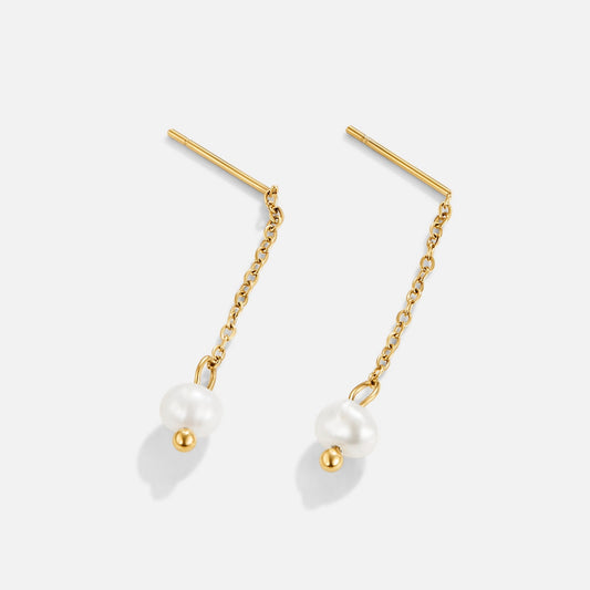 Gold-Tone Maria Pearl Drop Earrings