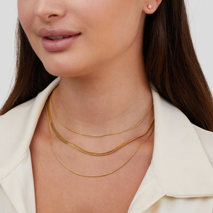 Gold-Tone Multi-Layered Chain Necklace
