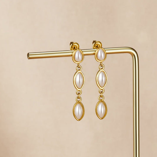 Serena Gold-Tone Pearl Drop Earrings