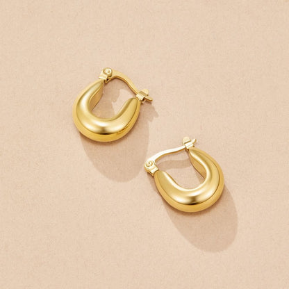Gold-Tone Serenity Hoop Earrings