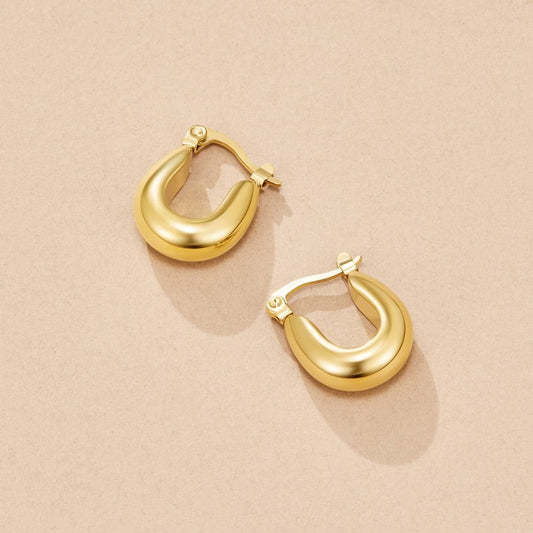 Gold-Tone Serenity Hoop Earrings