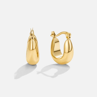 Gold-Tone Serenity Hoop Earrings