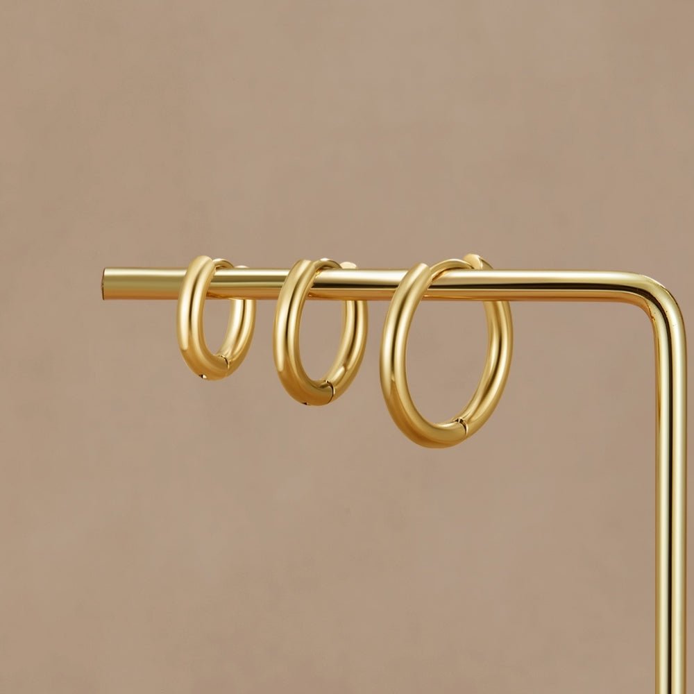 Gold-Tone Trio Mini Hoop Set