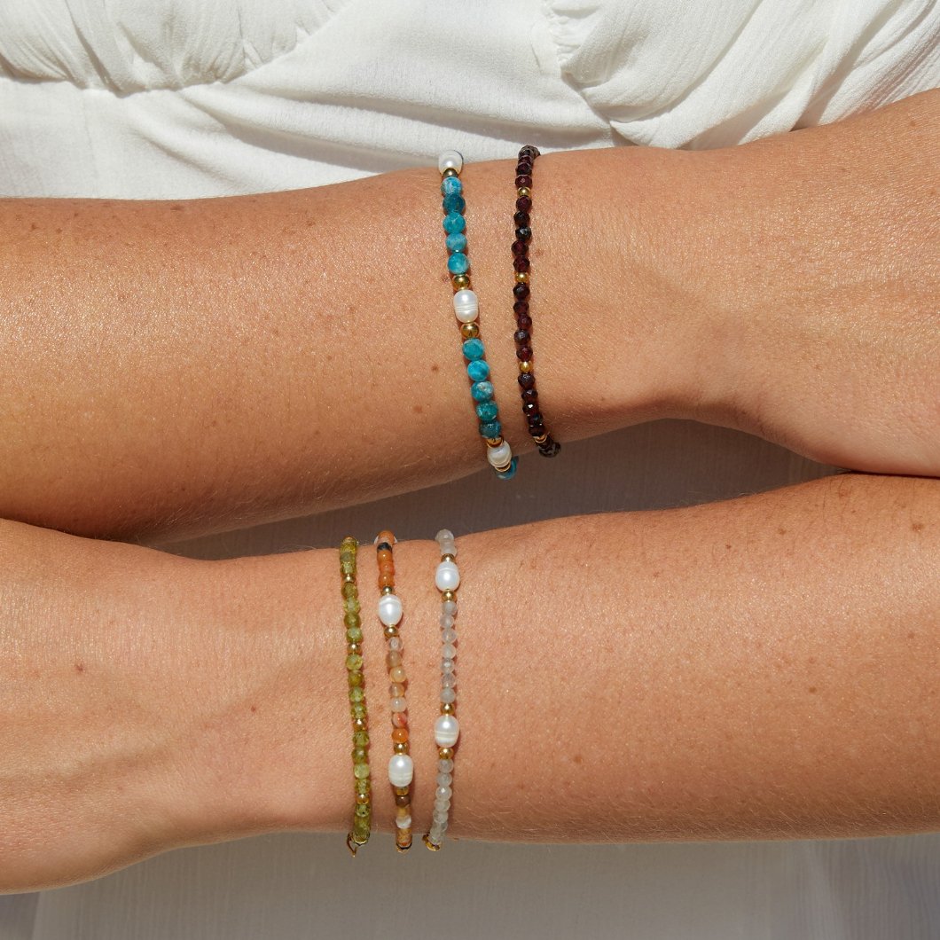 Olive Green Bead Bracelet
