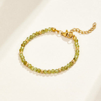 Olive Green Bead Bracelet